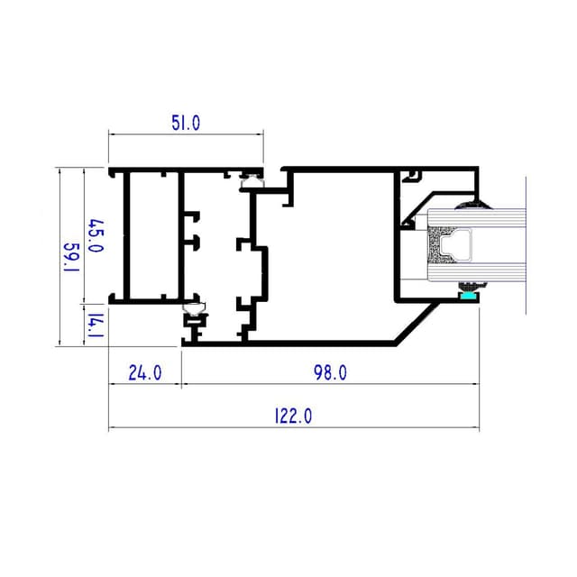 MD45 (Sliding Door) diagram 1