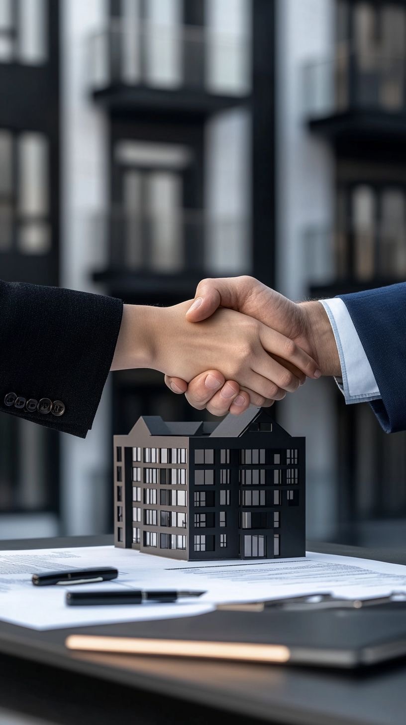Professional handshake representing partnership